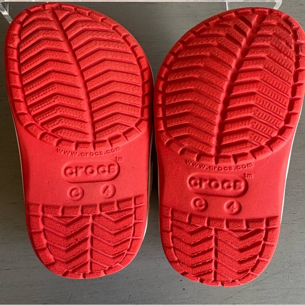CROCS Disney Minnie Mouse Kids Slip On Clog Shoes Toddler Little Kids Sz 4 Red - Picture 14 of 14